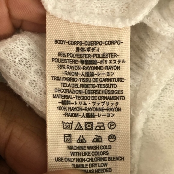 Free people, clash thermal Boho Chic White Blouse with Floral Sleeves - Picture 5 of 12